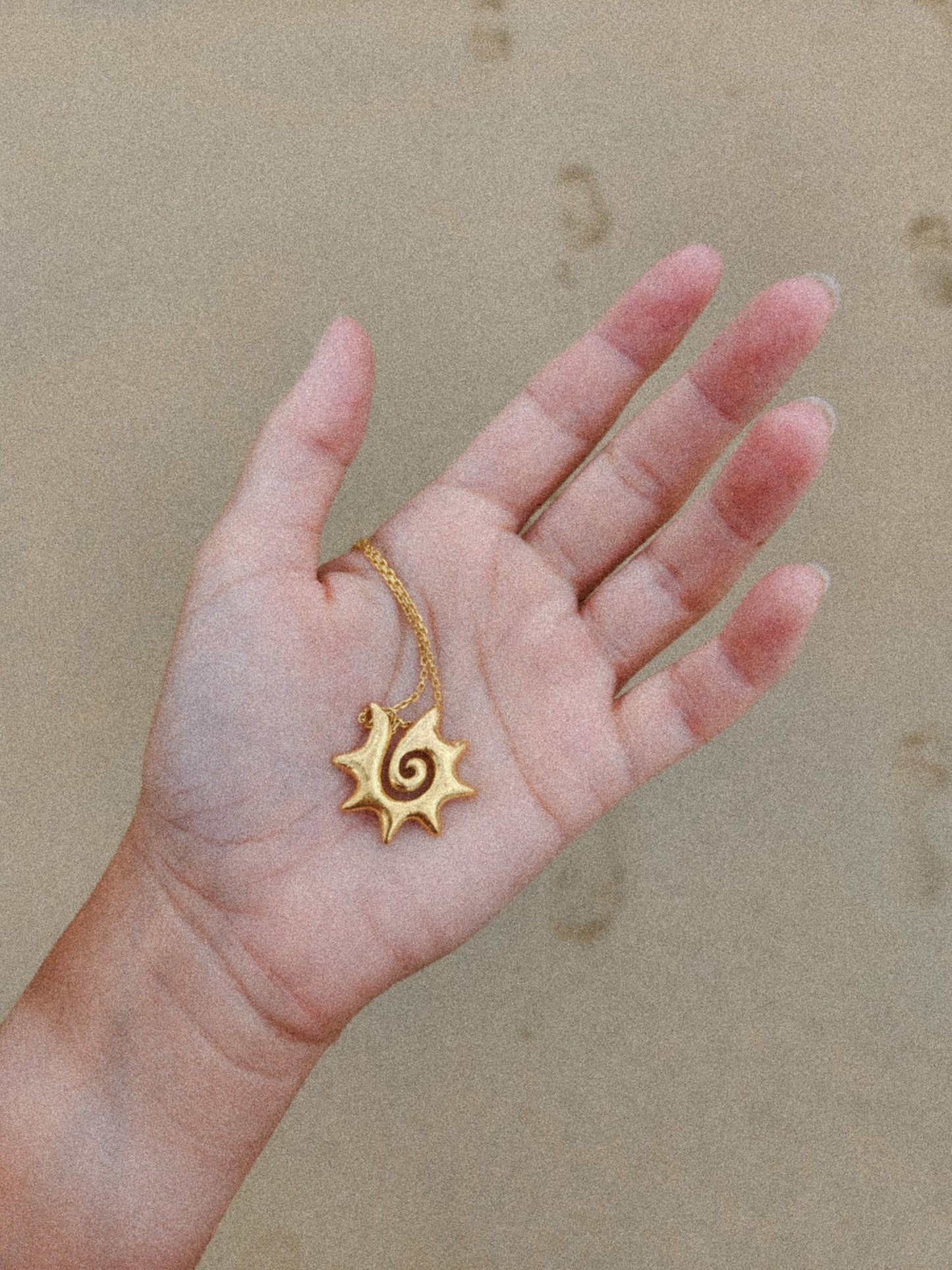 Sun Swirl Gold Necklace