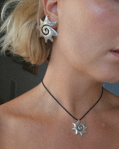 Sun Swirl Silver Nacklace