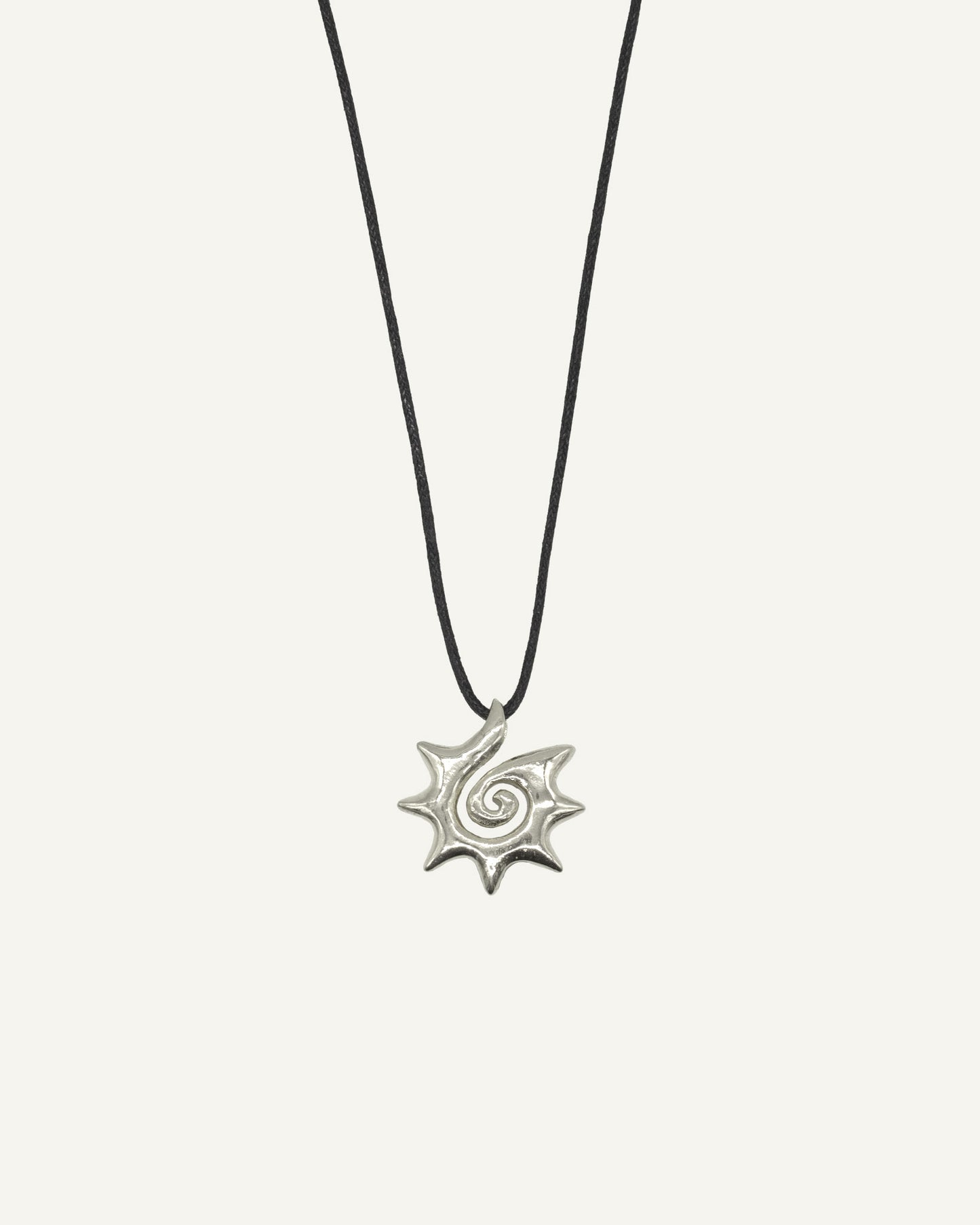 Sun Swirl Silver Nacklace