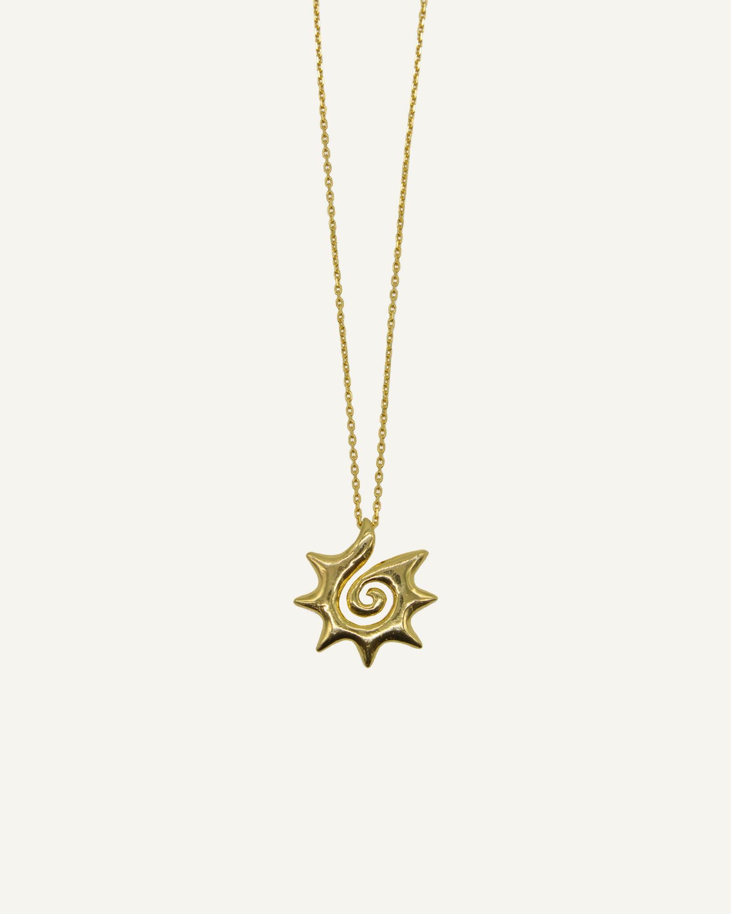 Sun Swirl Gold Necklace