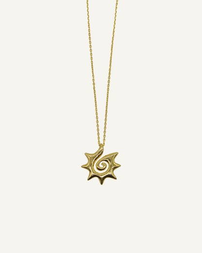 Sun Swirl Gold Necklace